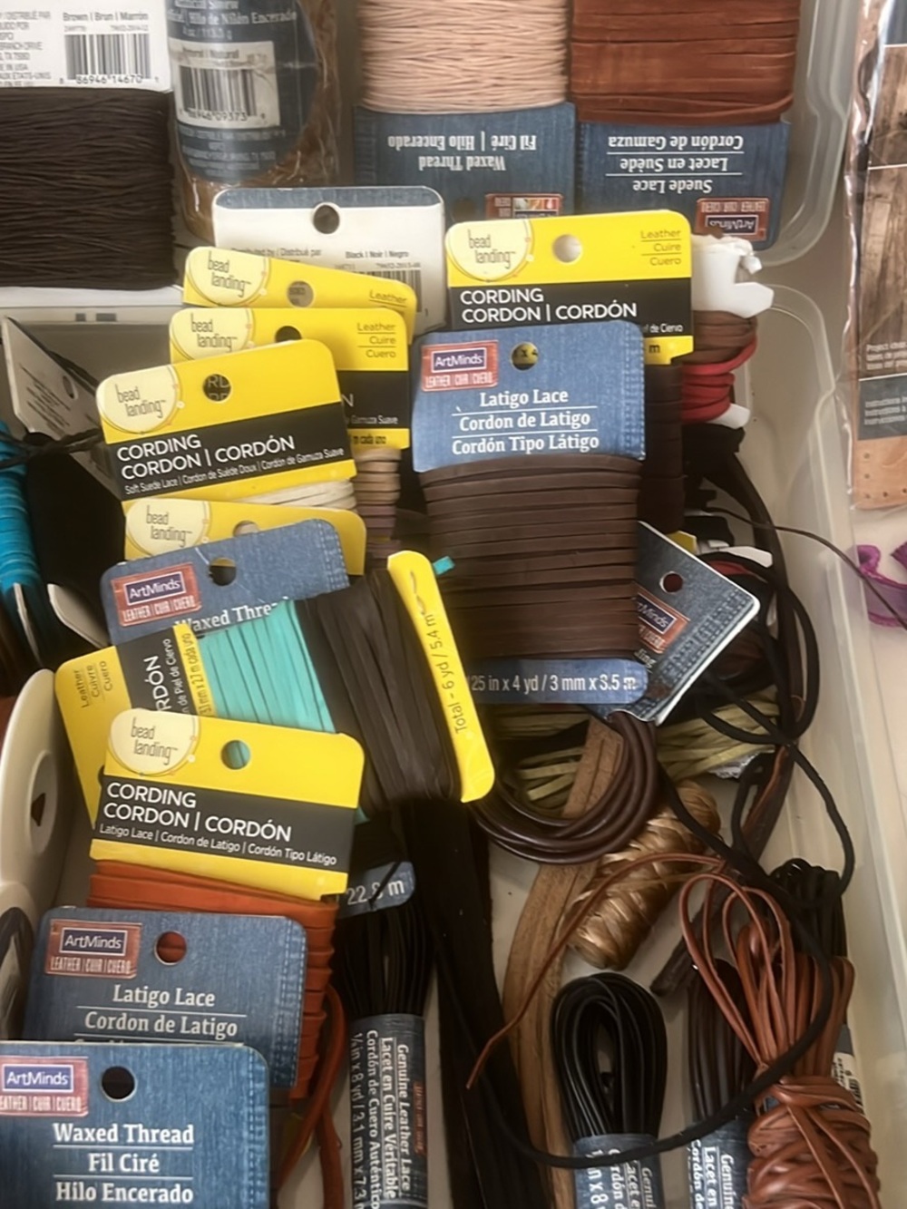 Brown Leather Cording - Assorted Brown Tones